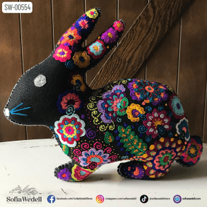 Conejo Bordado Artesanal Pascua