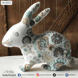 Conejo Pascua Bordado Artesanal