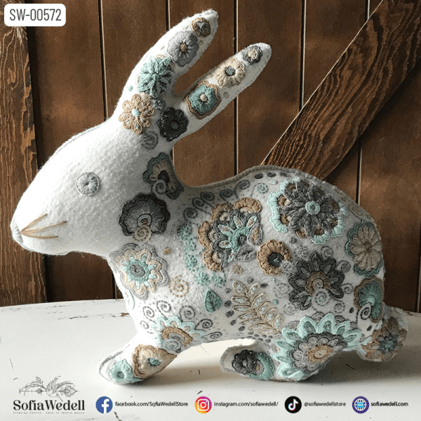 Conejo Pascua Bordado Artesanal