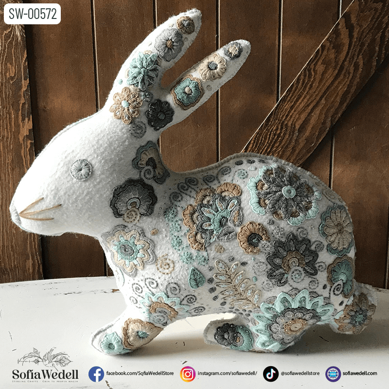 Conejo Pascua Bordado Artesanal