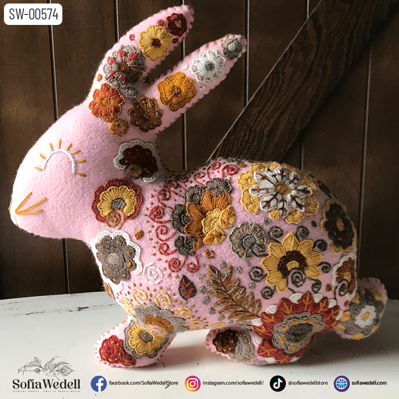 Conejo de Pascua bordado exclusivo